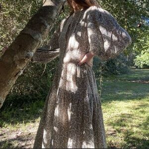 NWT DOEN Rosamund Dress in Cream Tisbury Paisley, size XS